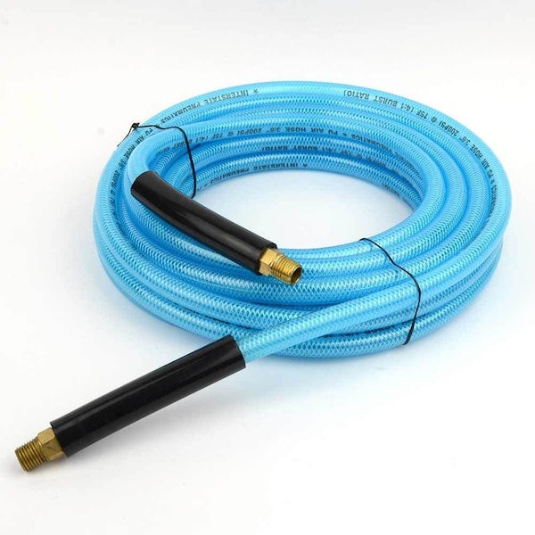 Interstate Pneumatics Light Blue Polyurethane (PU) Hose 3/8 Inch x 25 feet 200 PSI HU16-025 - main